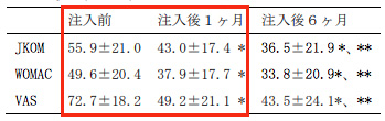 SVF注入後の痛みスコア推移②